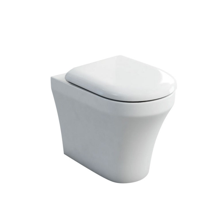Fine S40 back to wall pan with soft close angled seat